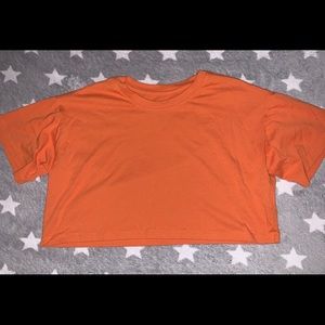 Orange Cropped Shirt